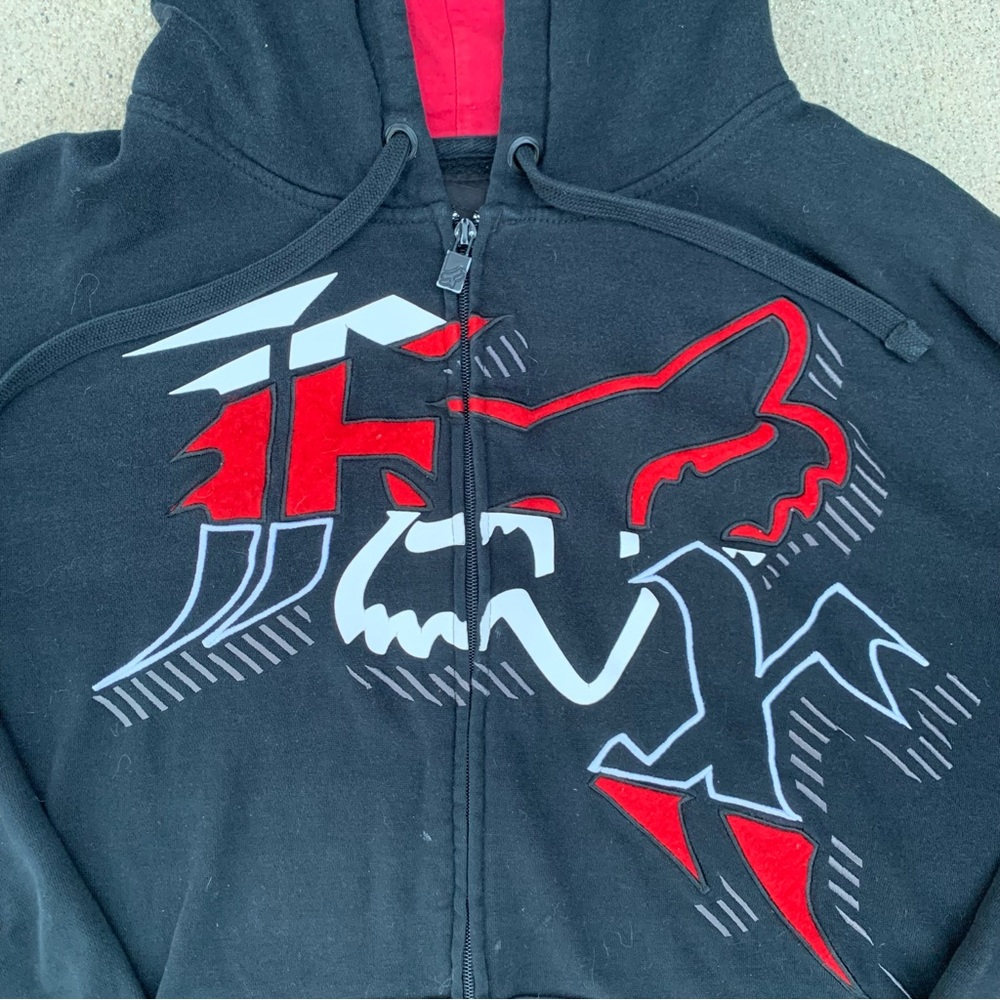 Y2K Grunge Fox Racing Affliction style hoodie